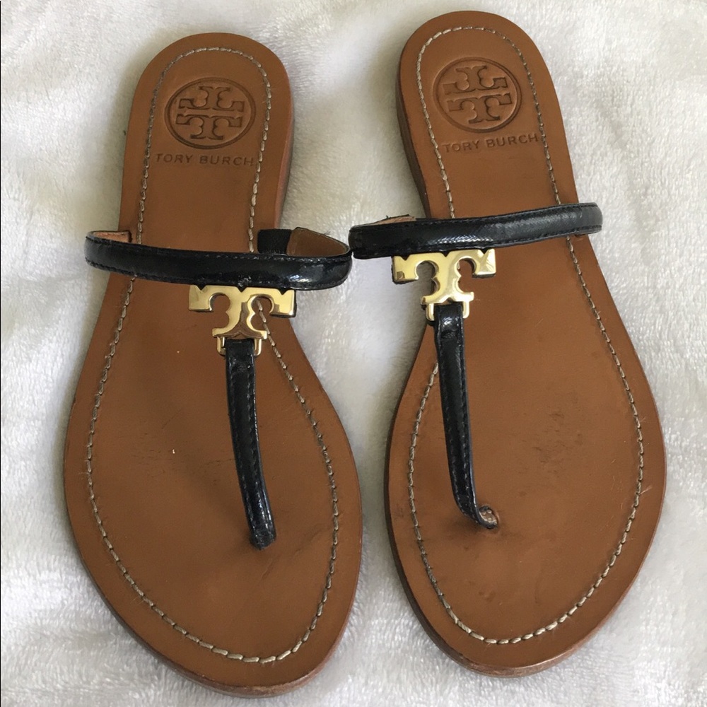 Tory Burch logo sandals